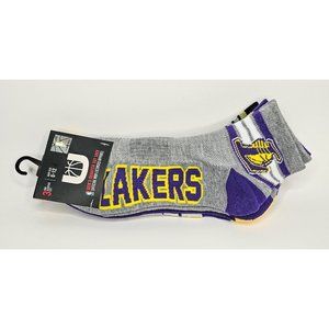 UNK NBA 3 Pair Crew 6-12 US Los Angeles Lakers New Socks